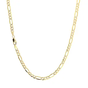 14K Yellow gold figaro chain diamond cut-225699