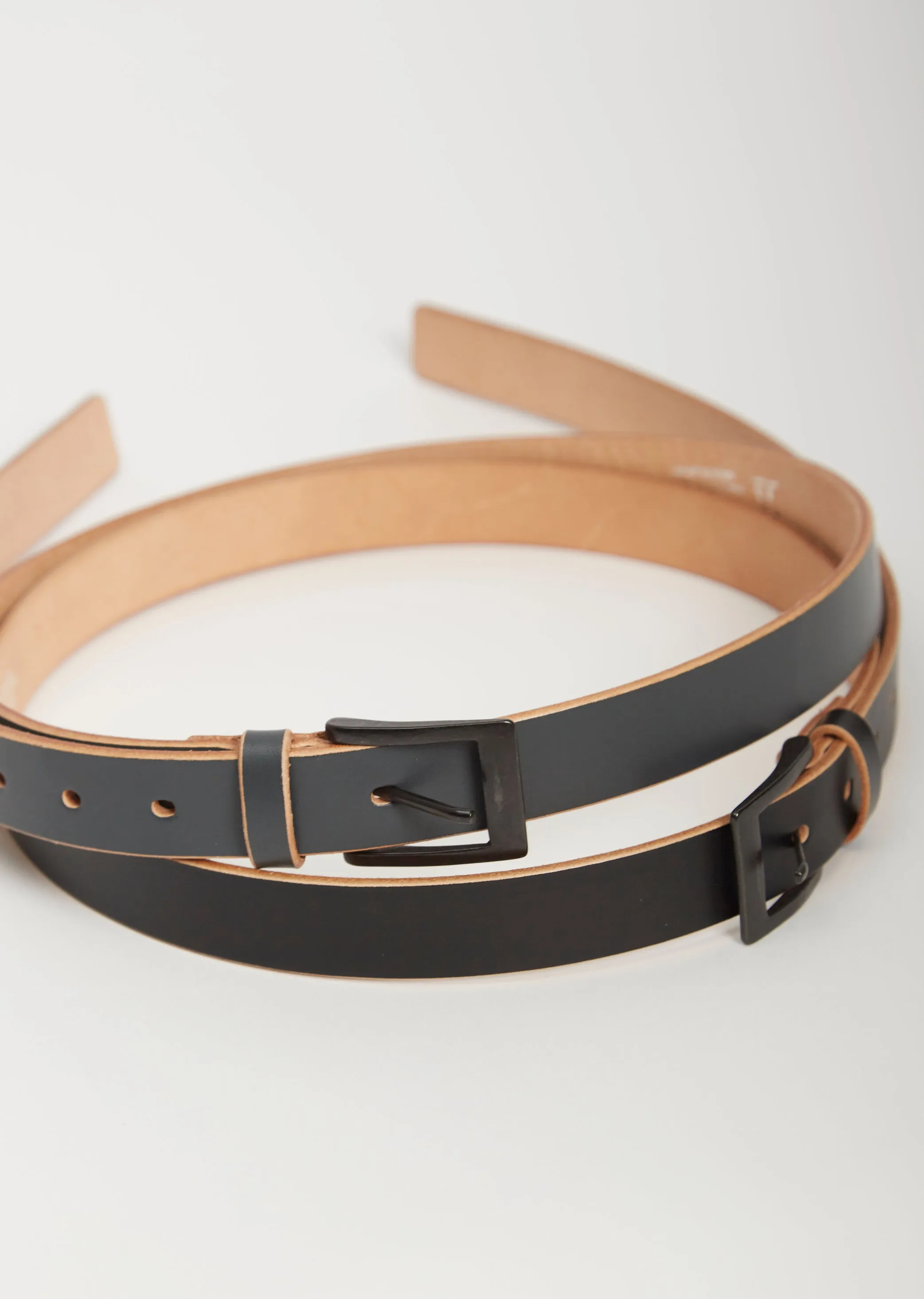 25mm Leather Belt — Black