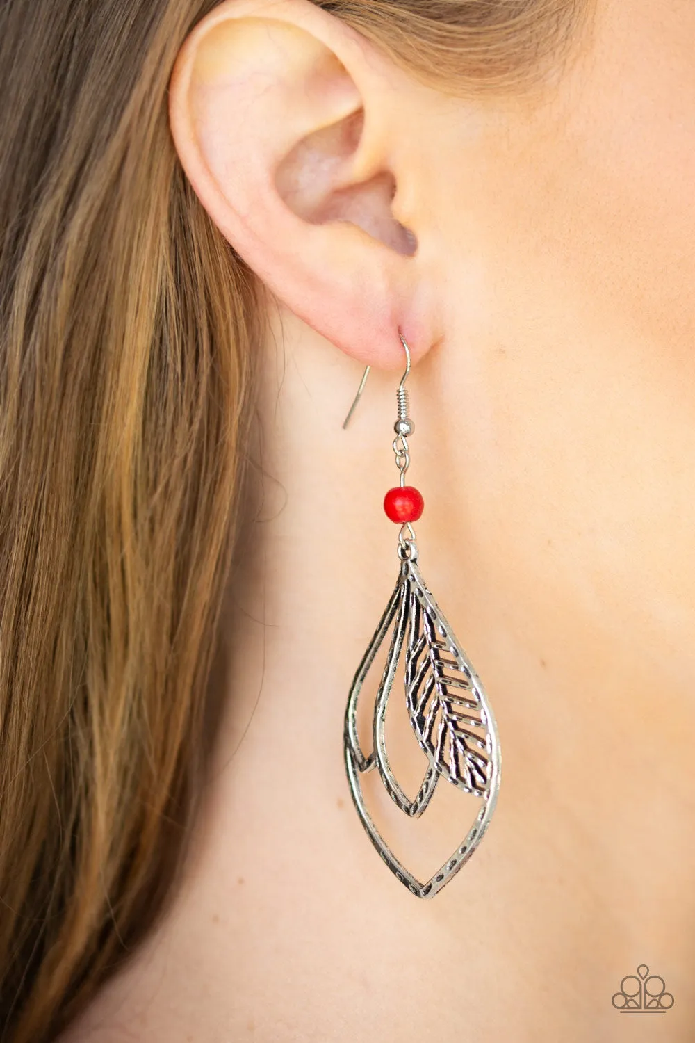 Absolutely Airborne Red Earrings