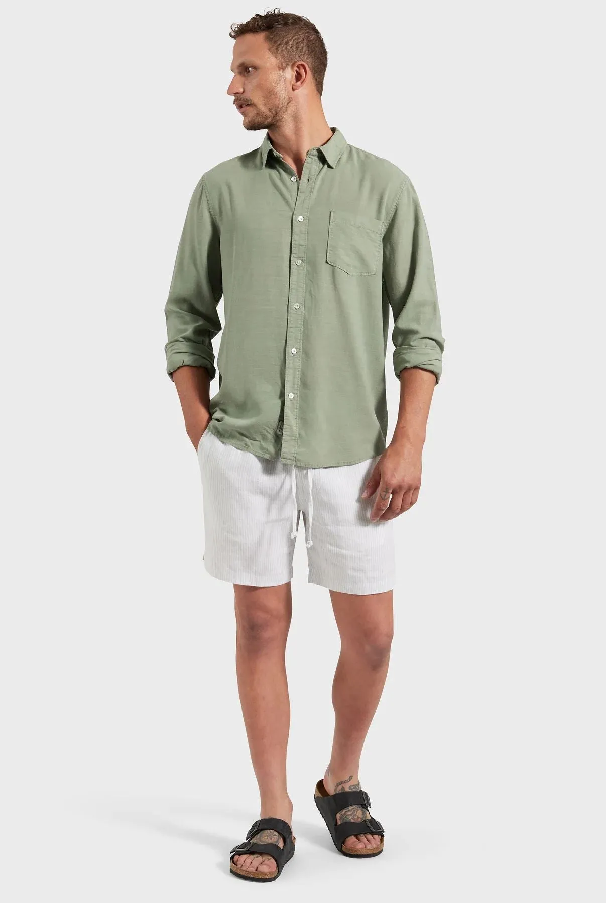 Academy Brand Men's Burton Shirt - Jasper Green