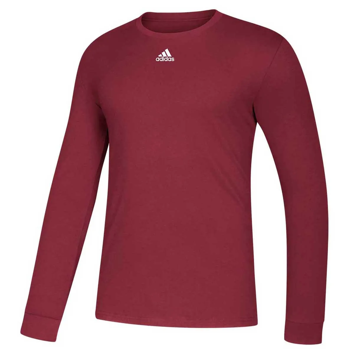 adidas Men's Collegiate Burgundy Amplifier Long Sleeve Tee