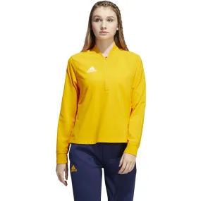 adidas Women's Team Collegiate Gold/White Under The Lights Long Sleeve Woven 1/4 Zip