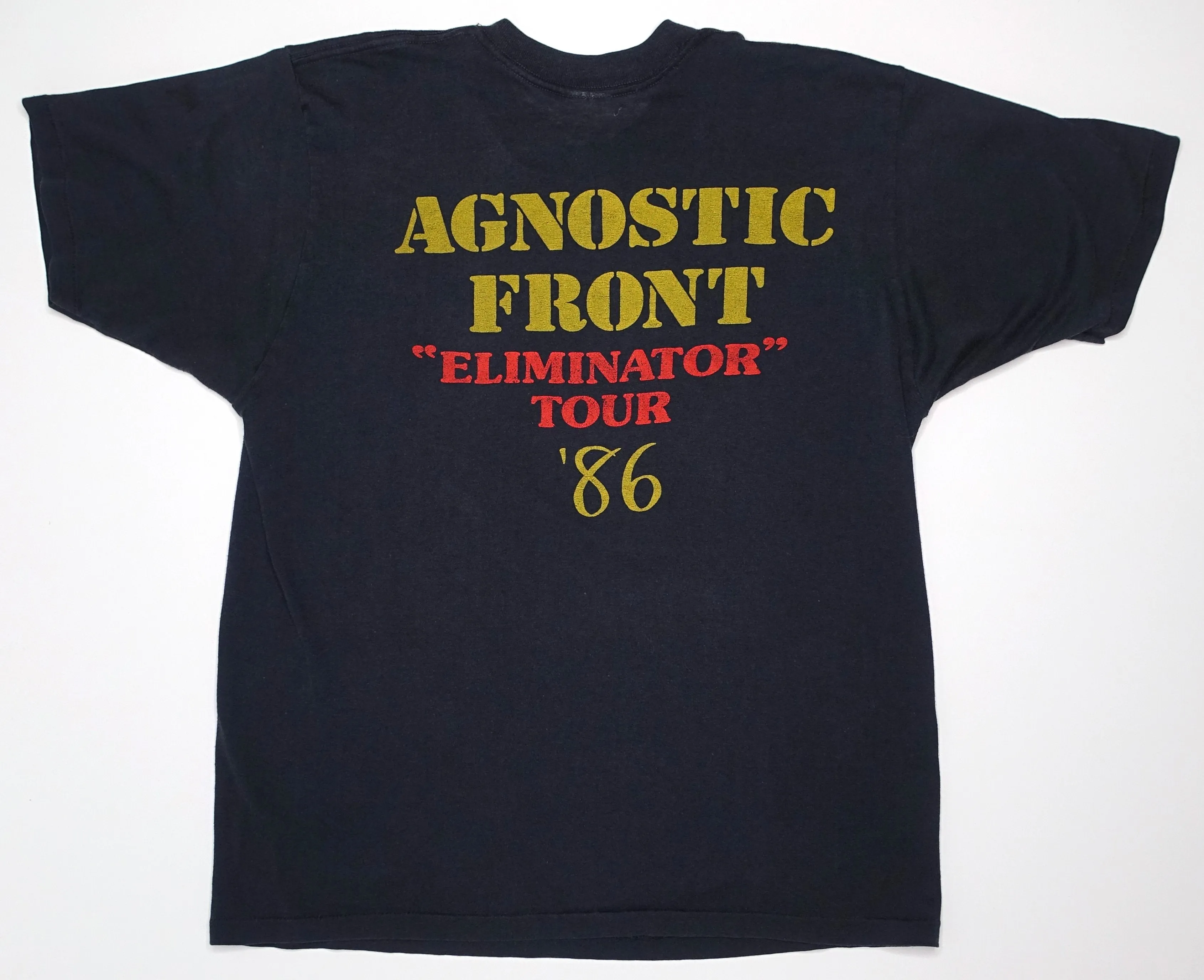 Agnostic Front - Cause For Alarm / Eliminator 1986 Tour Shirt Size Large