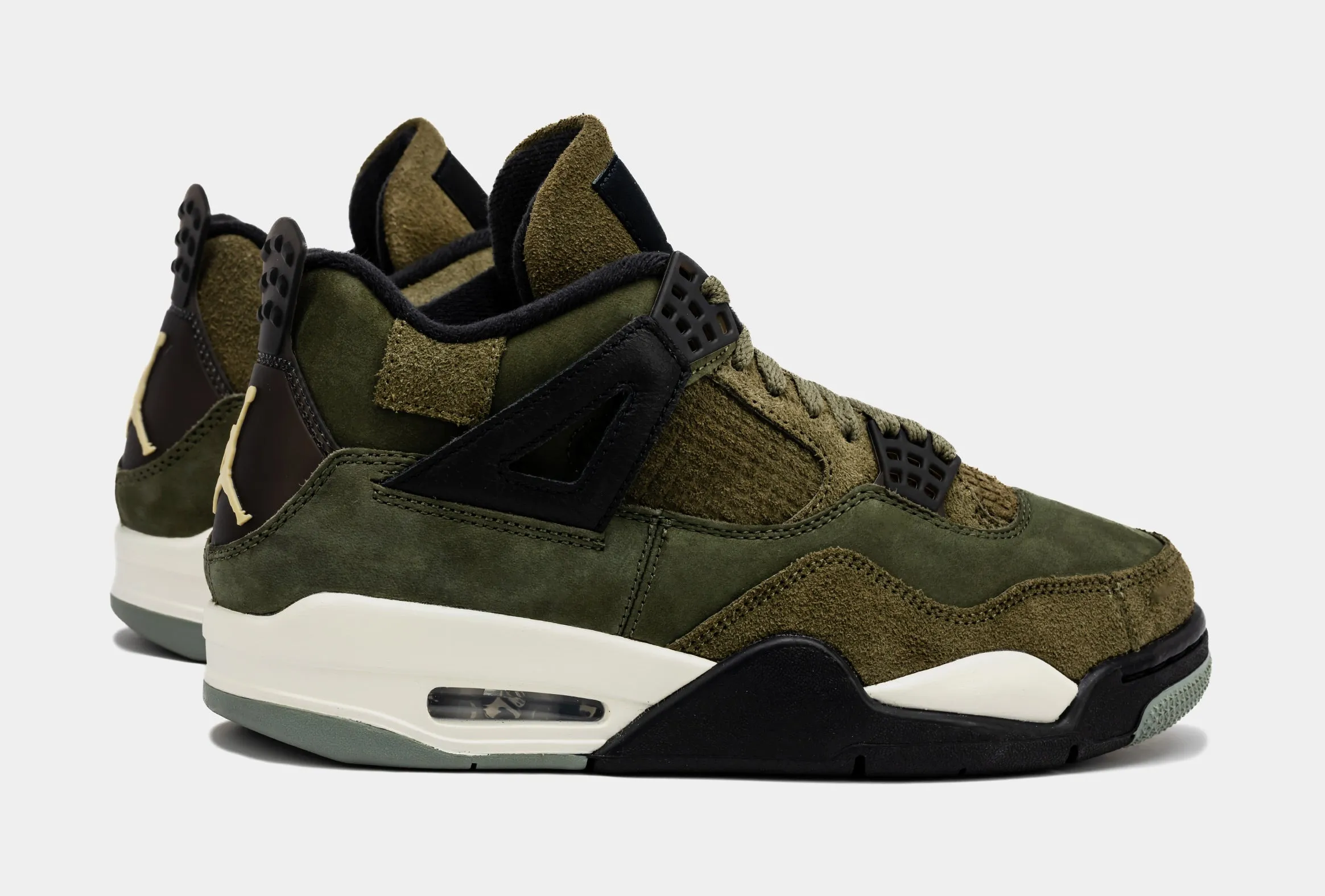 Air Jordan 4 Retro SE Craft Olive Mens Lifestyle Shoes (Medium Olive) Free Shipping