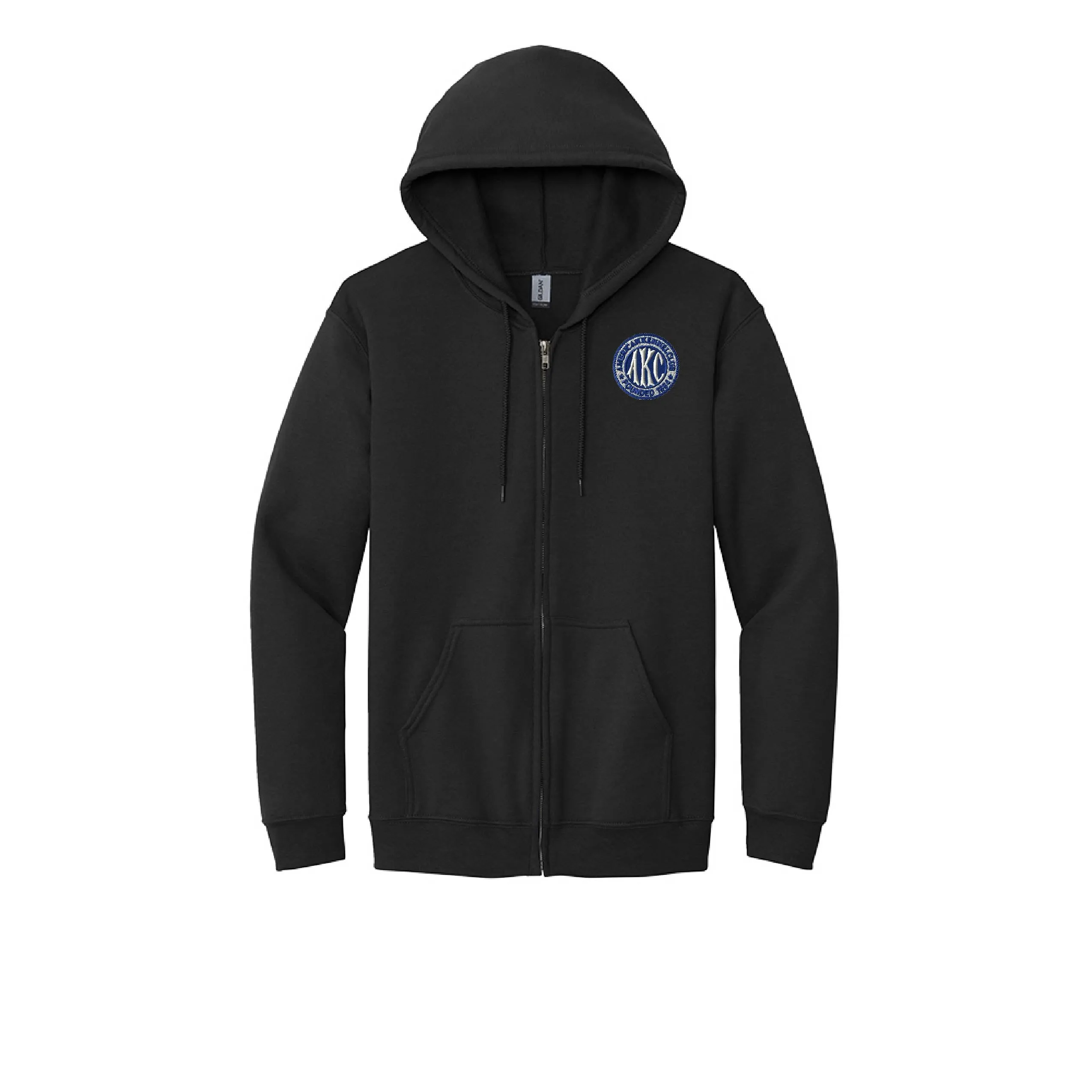 AKC Seal Embroidered Unisex Zipper Hoodie