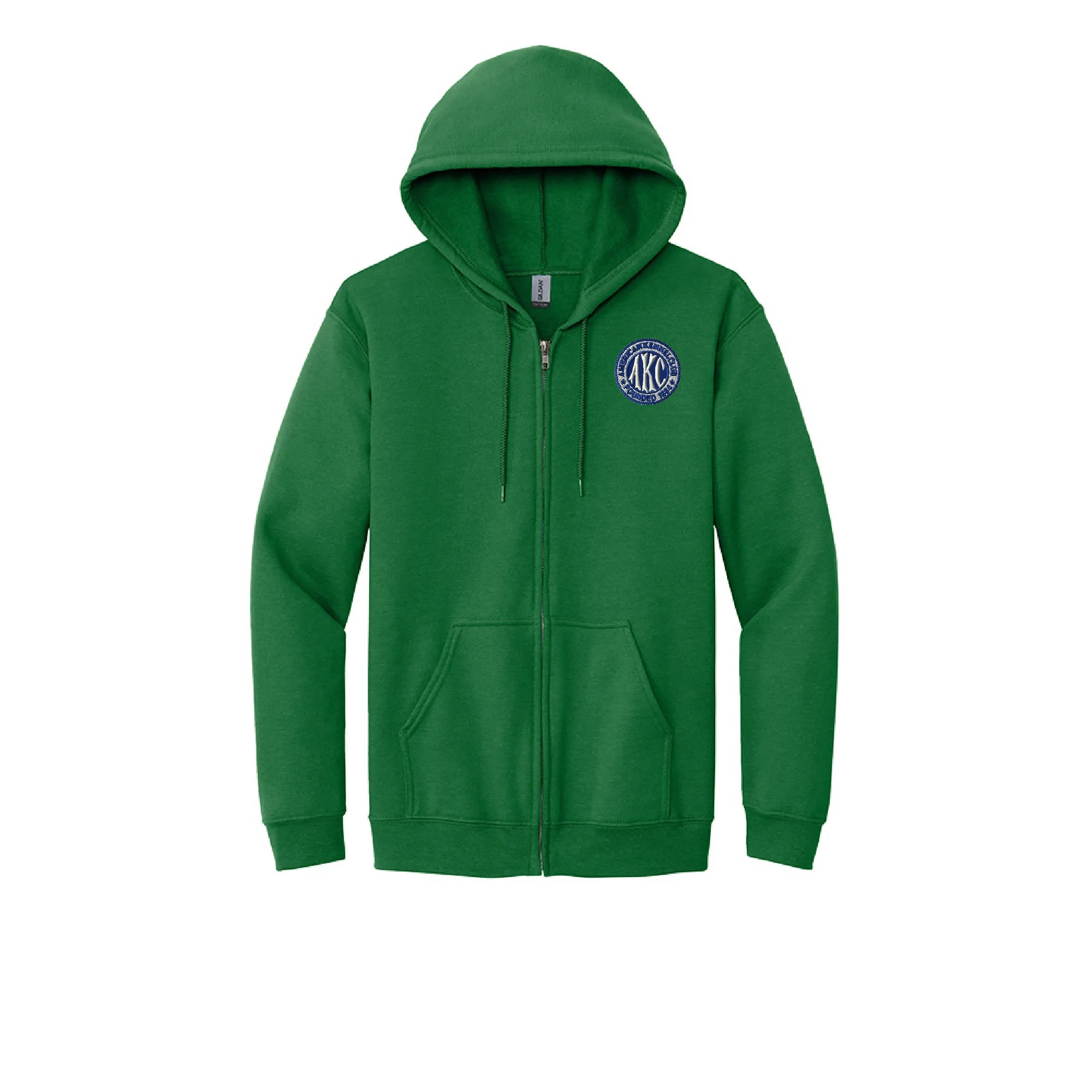 AKC Seal Embroidered Unisex Zipper Hoodie