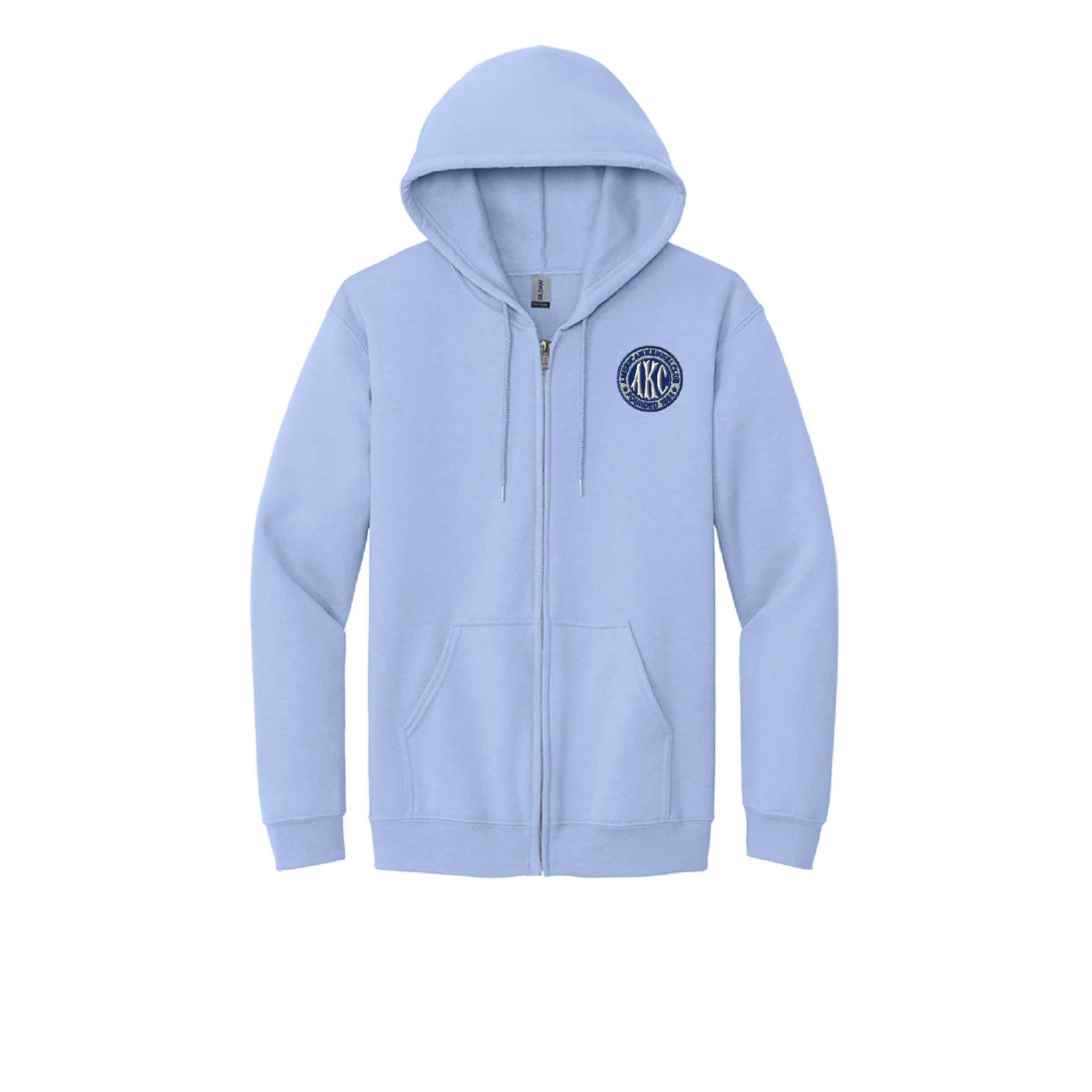 AKC Seal Embroidered Unisex Zipper Hoodie