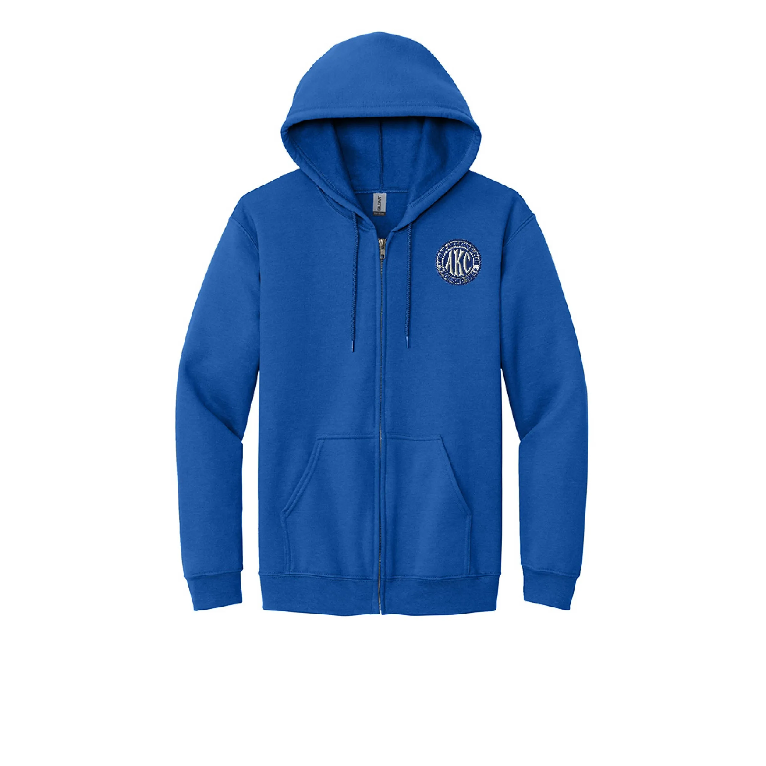 AKC Seal Embroidered Unisex Zipper Hoodie