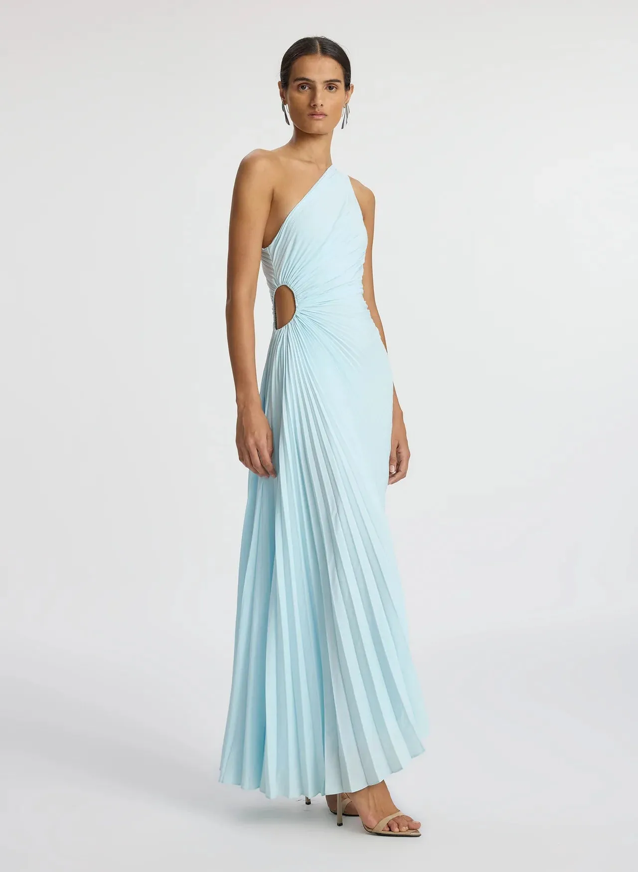 A.L.C - Delfina Matte Pleated Dress - Aqua