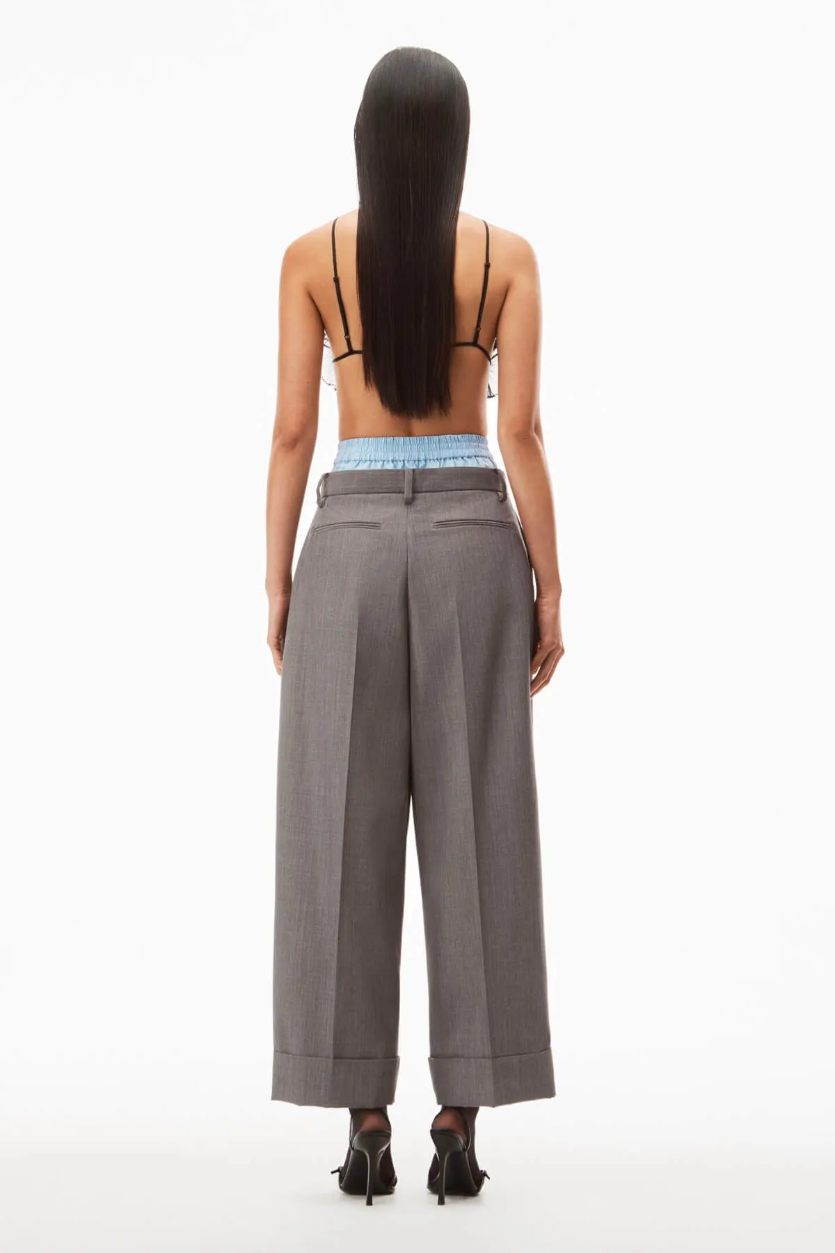 Alexander Wang Layered Tailored Trouser - Grey