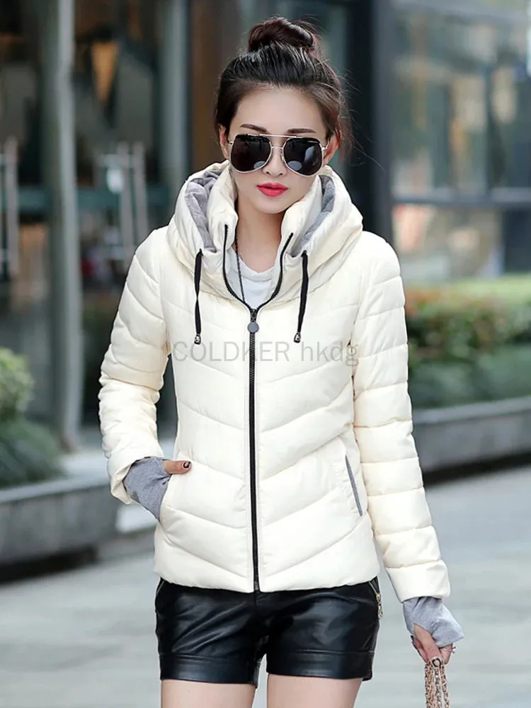 Autumn Winter Down Cotton Casual Warm Jacket Women Big Size Female Fashion Design Ladies Work Wear Winter Coat Cheap Wholesale