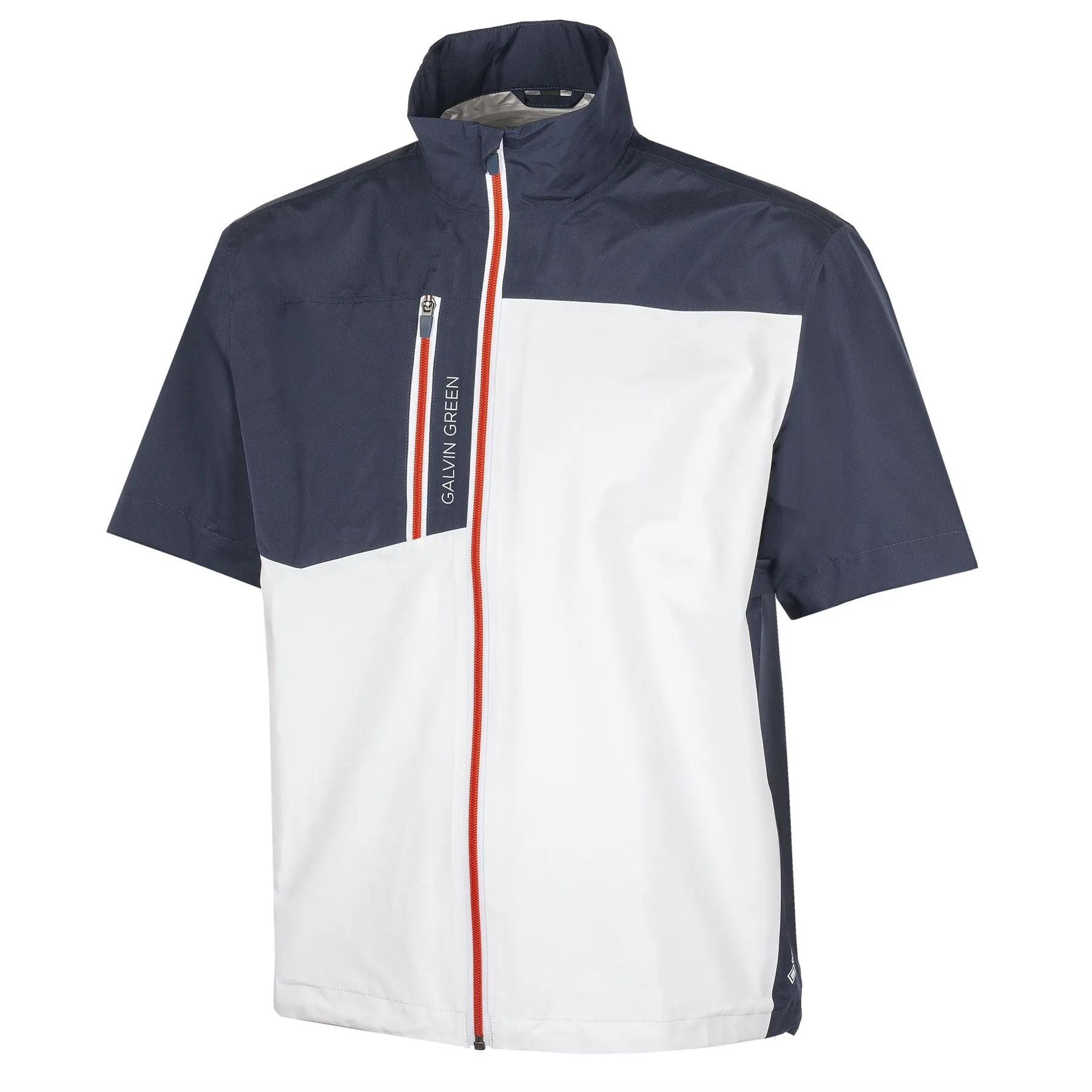 Axl GORE-TEX Short Sleeve Waterproof Jacket White/Navy/Orange - AW23