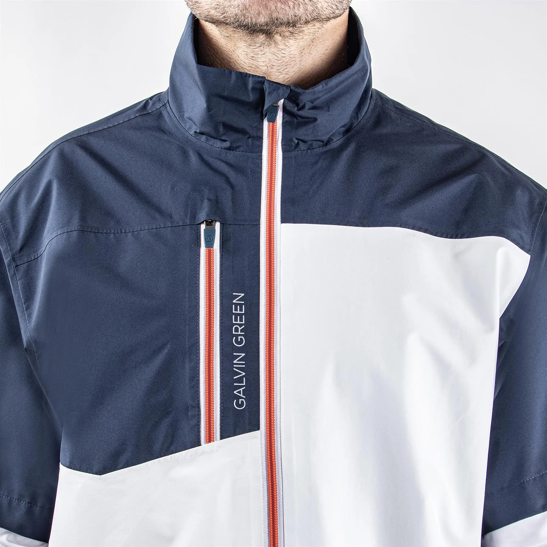 Axl GORE-TEX Short Sleeve Waterproof Jacket White/Navy/Orange - AW23