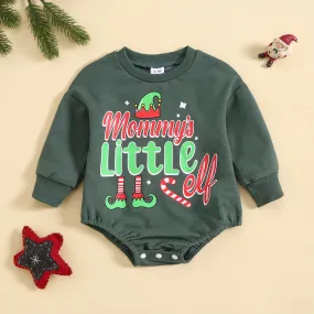 Baby Girls Letters Cartoon Print Christmas Rompers Wholesale 23111504