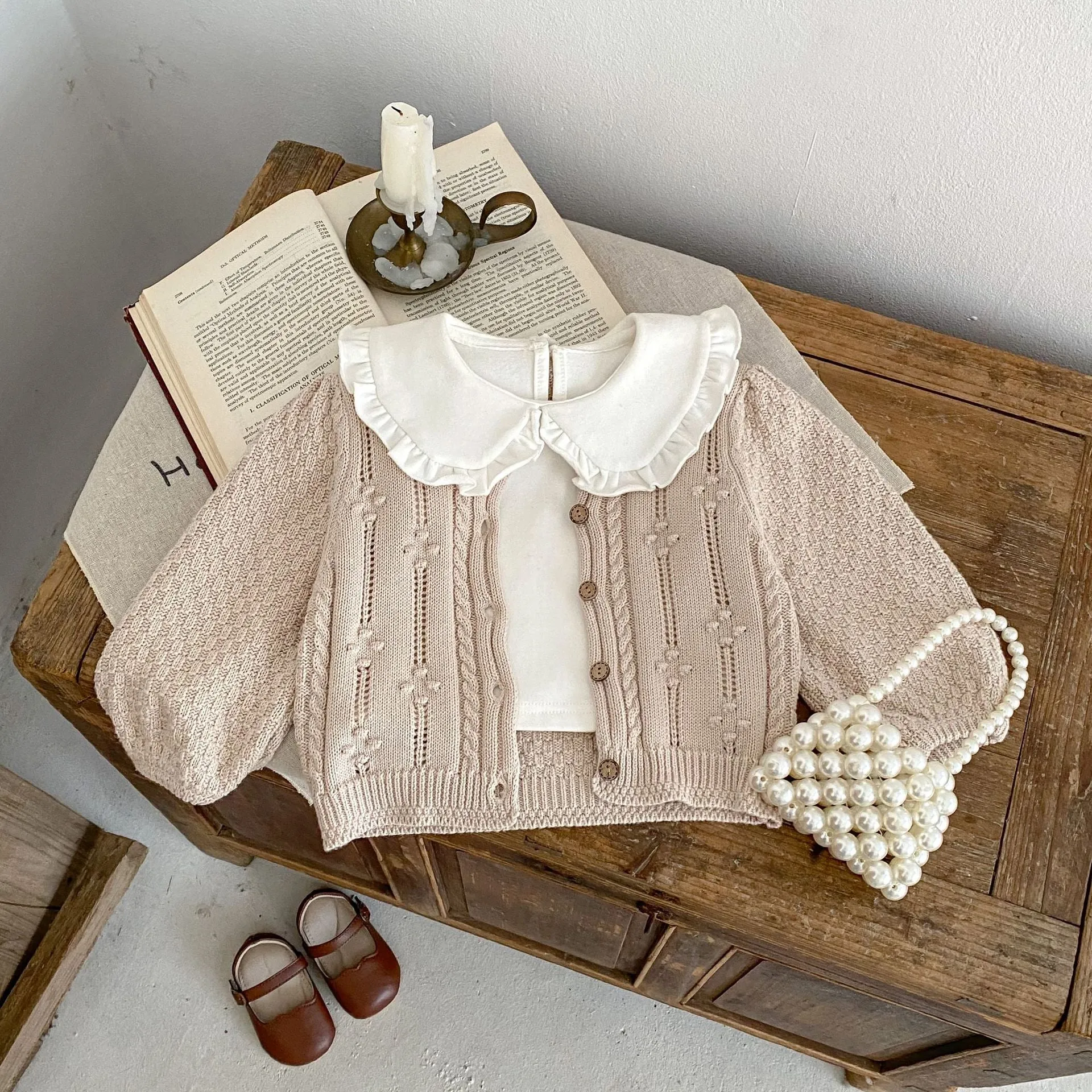 Baby Kid Girls Solid Color Cardigan Wholesale 230828376