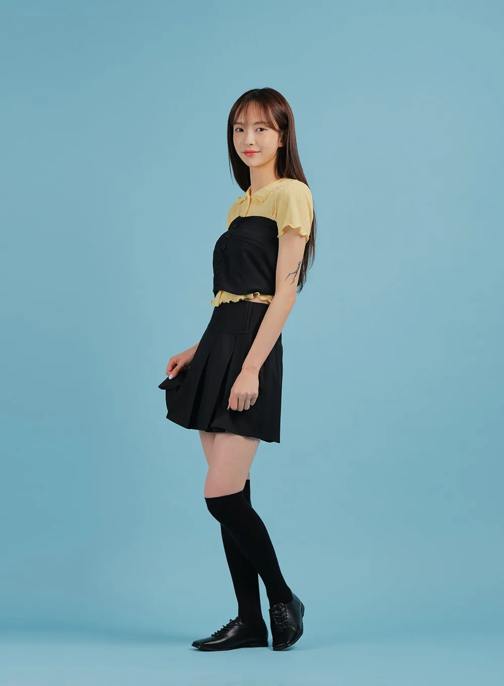 Basic Formal Pleated Mini Skirt BA27