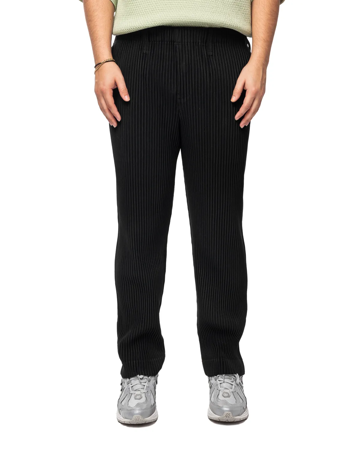 Basics Pleated Trousers Black (no.15)