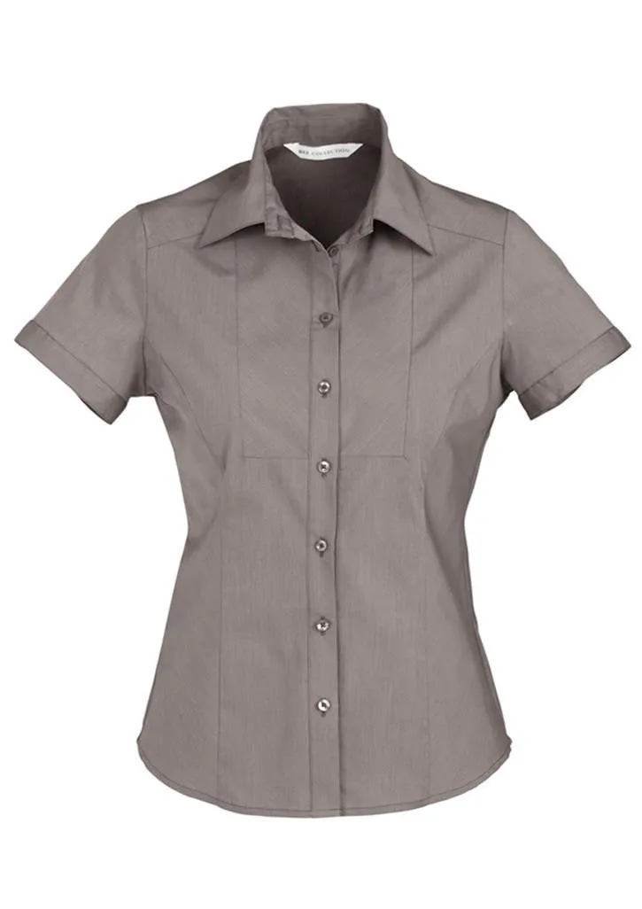 Biz Collection Ladies Chevron Short Sleeve Shirt (S122LS)-Clearance