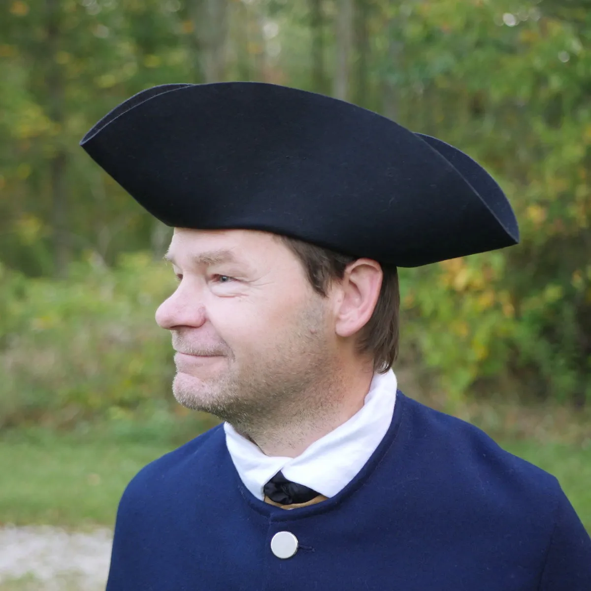 Black Standard Wool Felt Civilian Tricorn