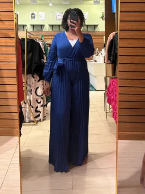 Blue Dream Pleated Jumpsuit