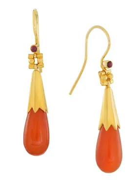 Boscoreale Tassel Carnelian Earrings