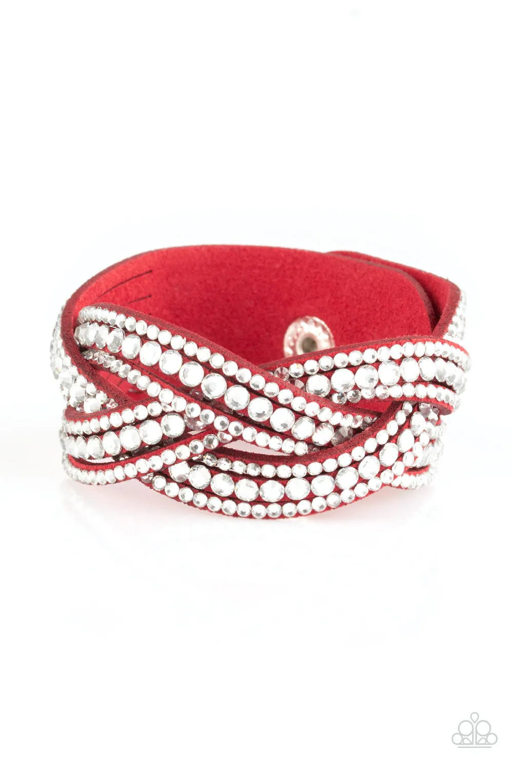 Bring On The Bling Red Wrap Bracelet