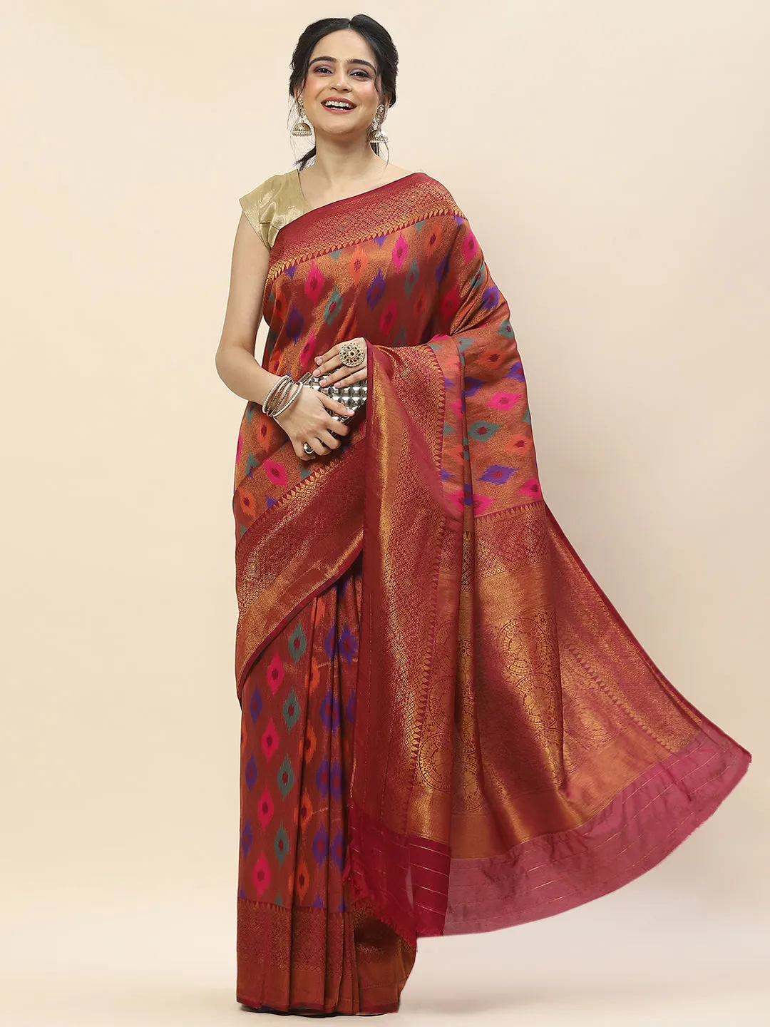 Brocade Handloom Woven Saree