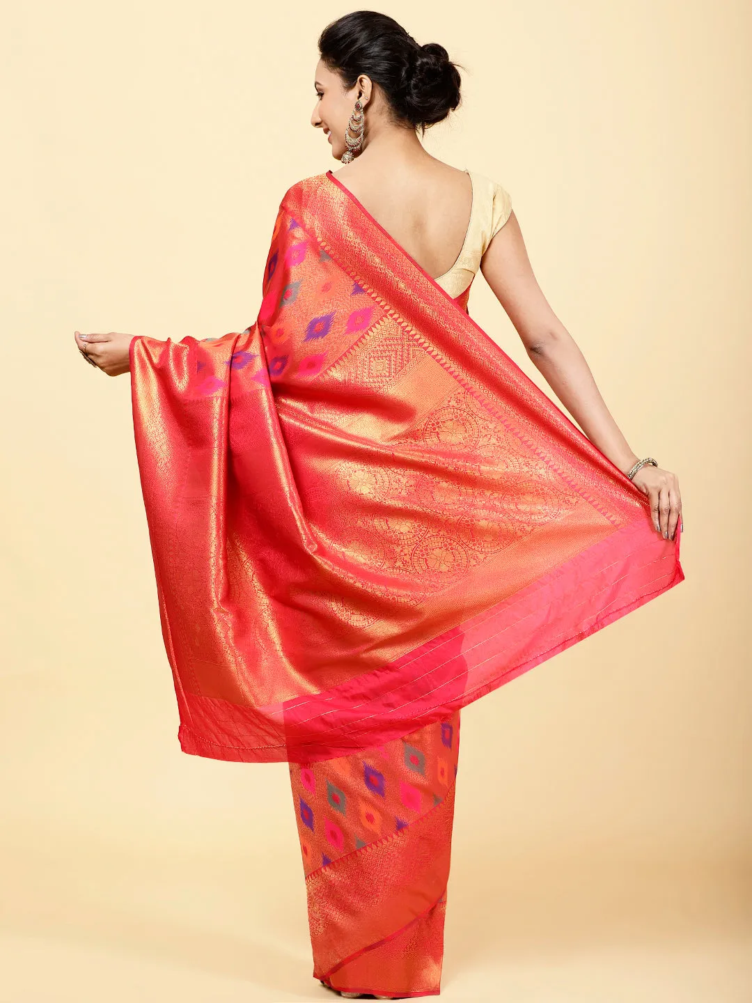 Brocade Handloom Woven Saree