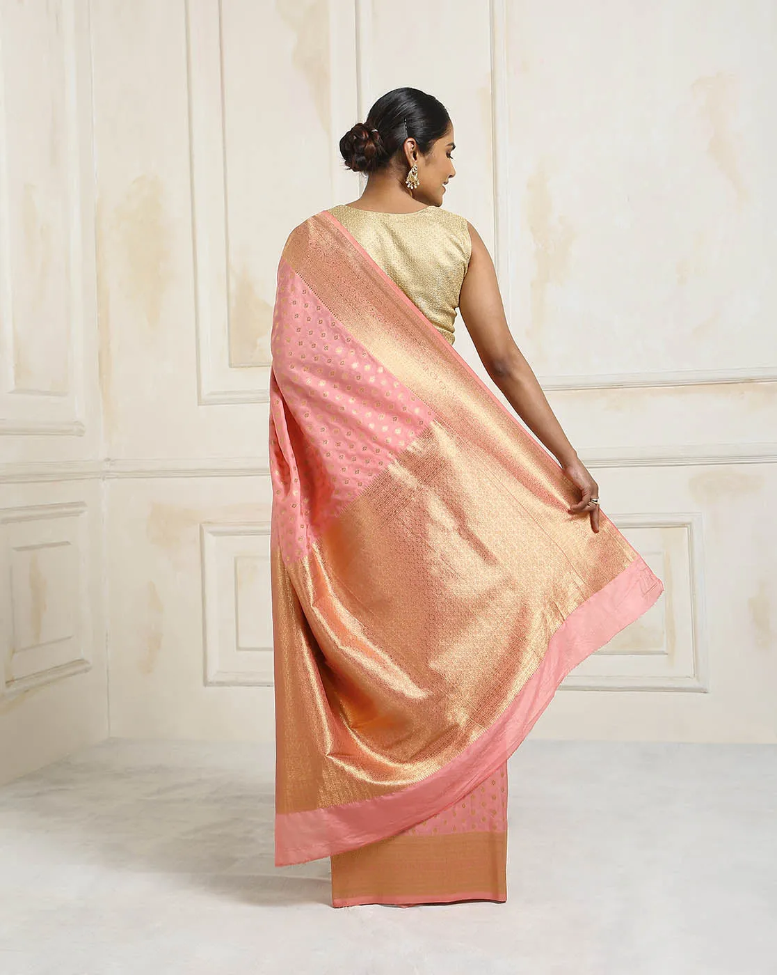 Brocade Zari Jaal Handloom Woven Saree