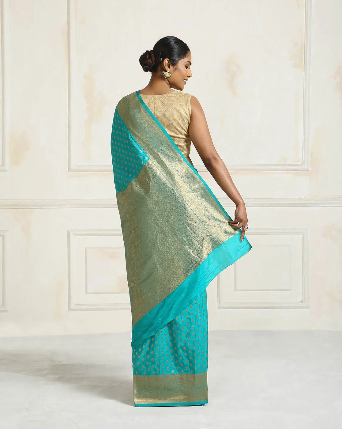 Brocade Zari Jaal Handloom Woven Saree