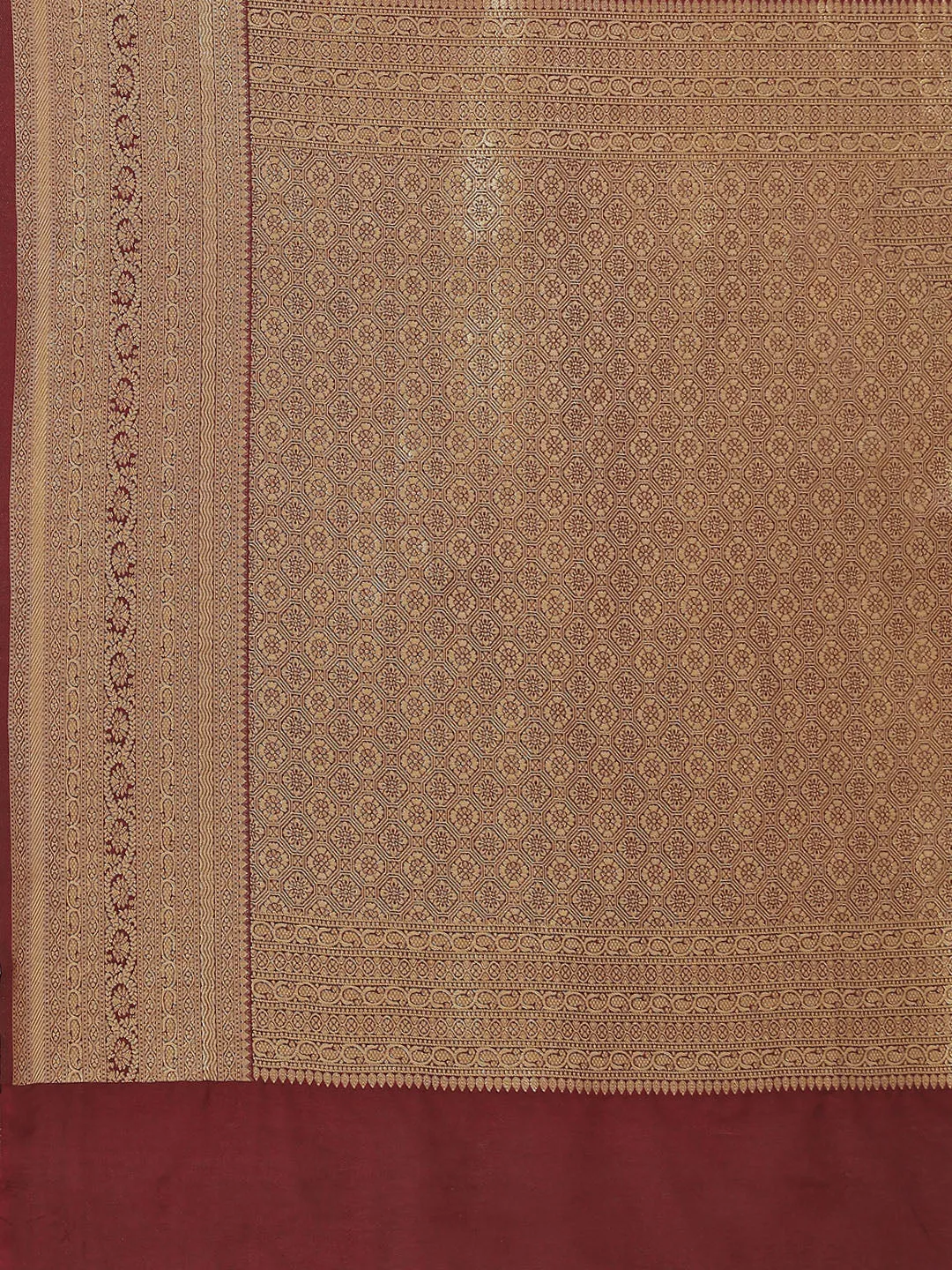 Brocade Zari Jaal Handloom Woven Saree