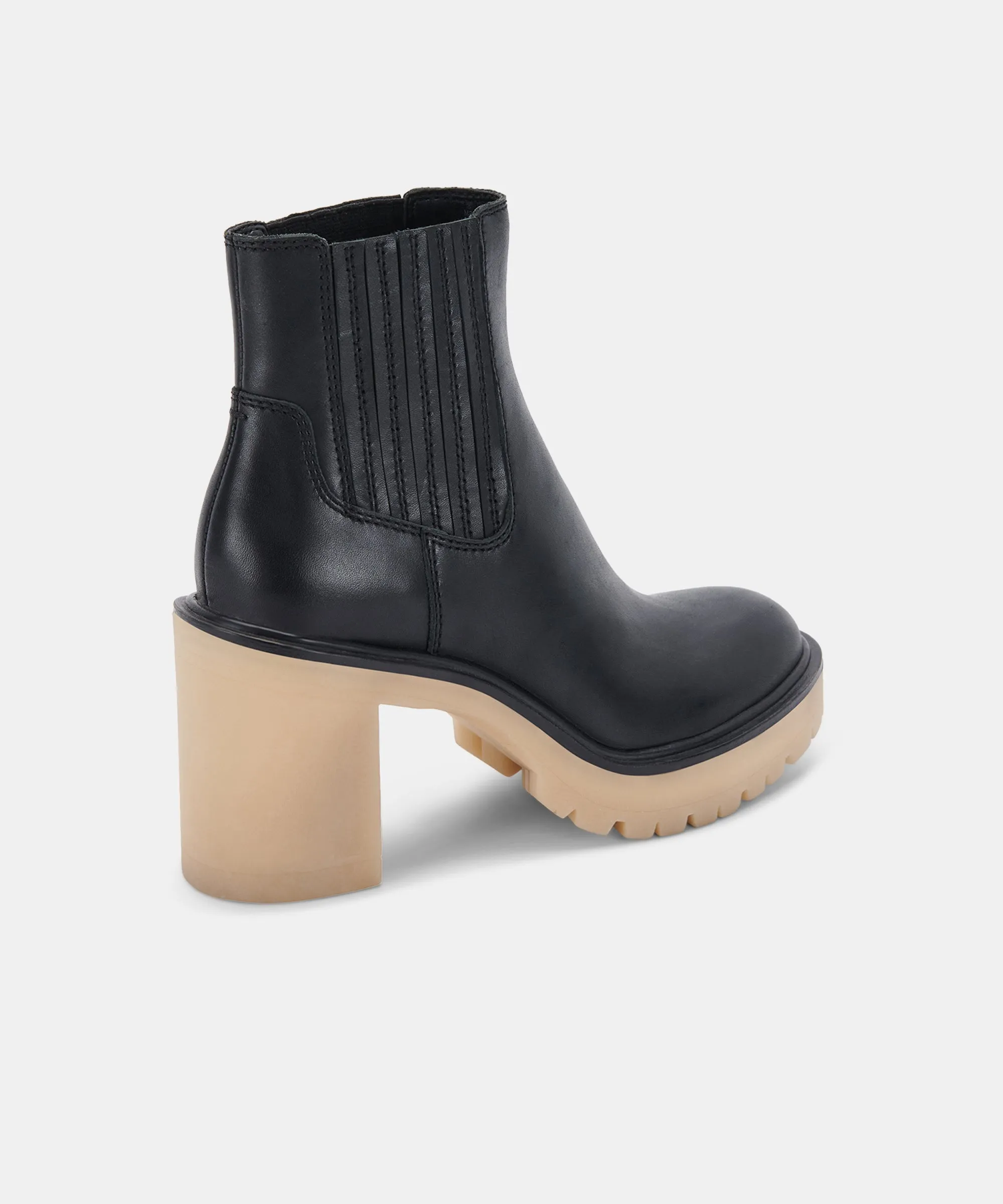 CASTER H2O BOOTIES BLACK LEATHER