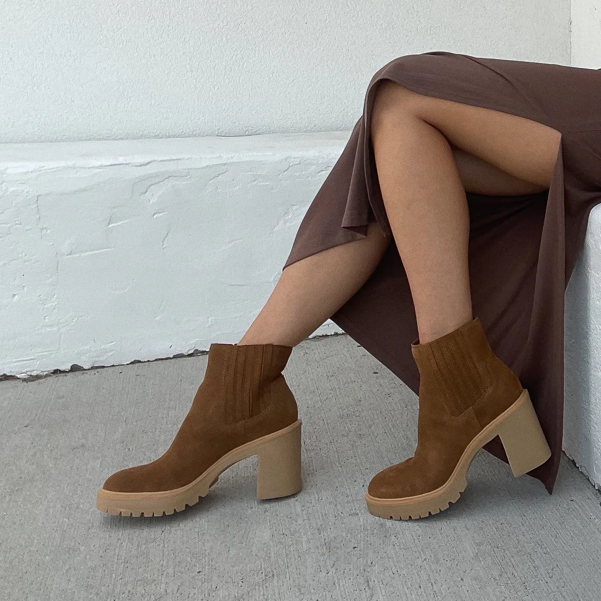 CASTER H2O BOOTIES CAMEL SUEDE