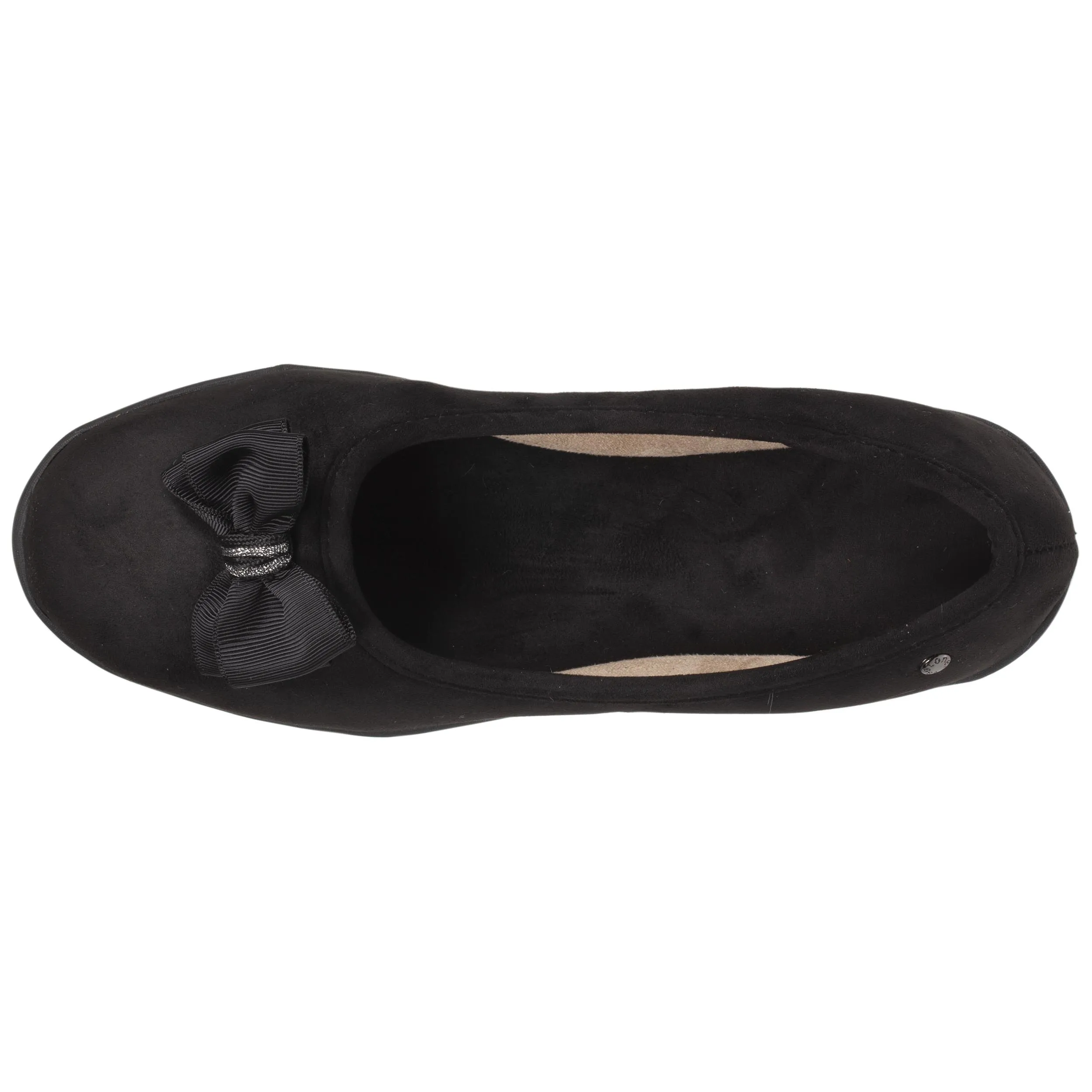 Chaussons ballerines talon Femme Noir