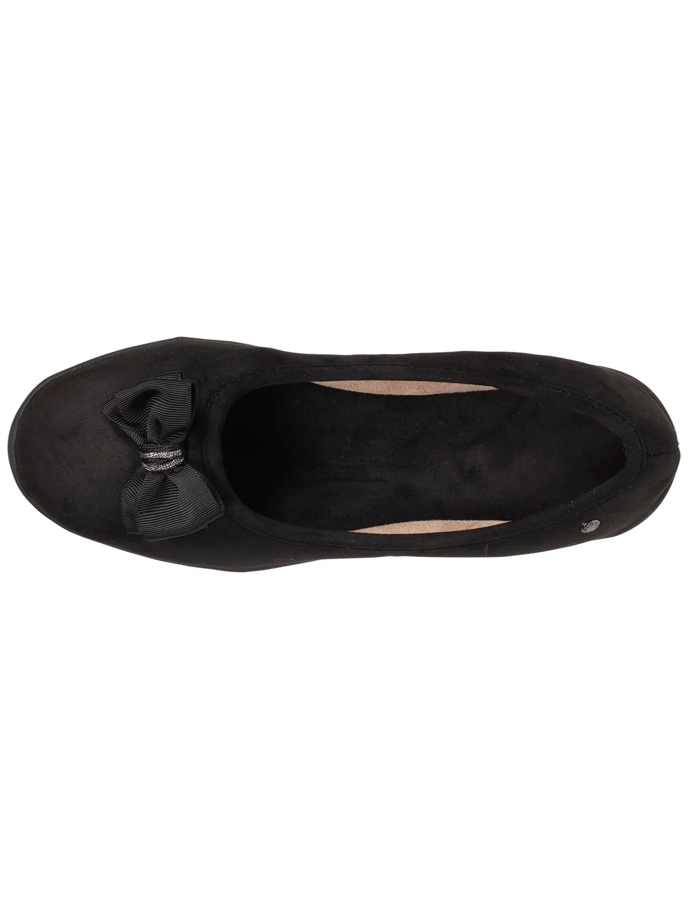 Chaussons ballerines talon Femme Noir