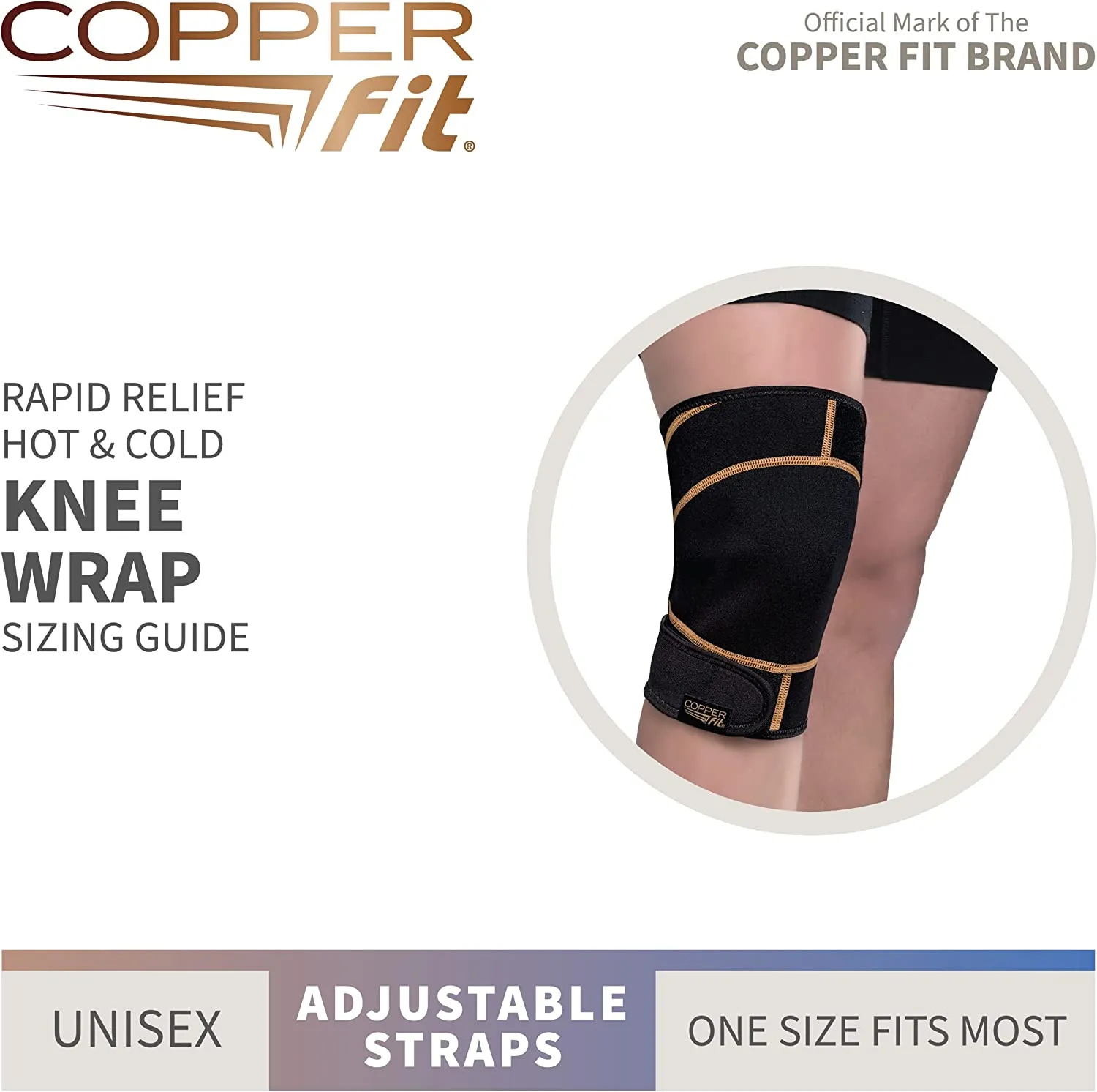 Copper Fit Rapid Relief Knee Wrap