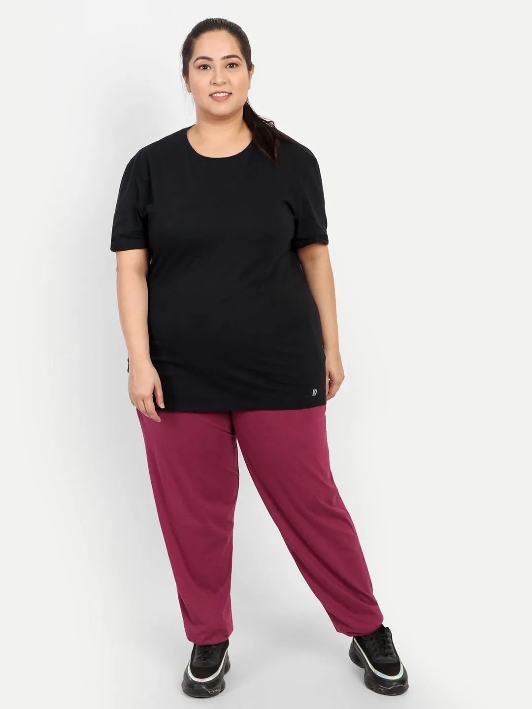 Cotton Track Pants For Women - Purple