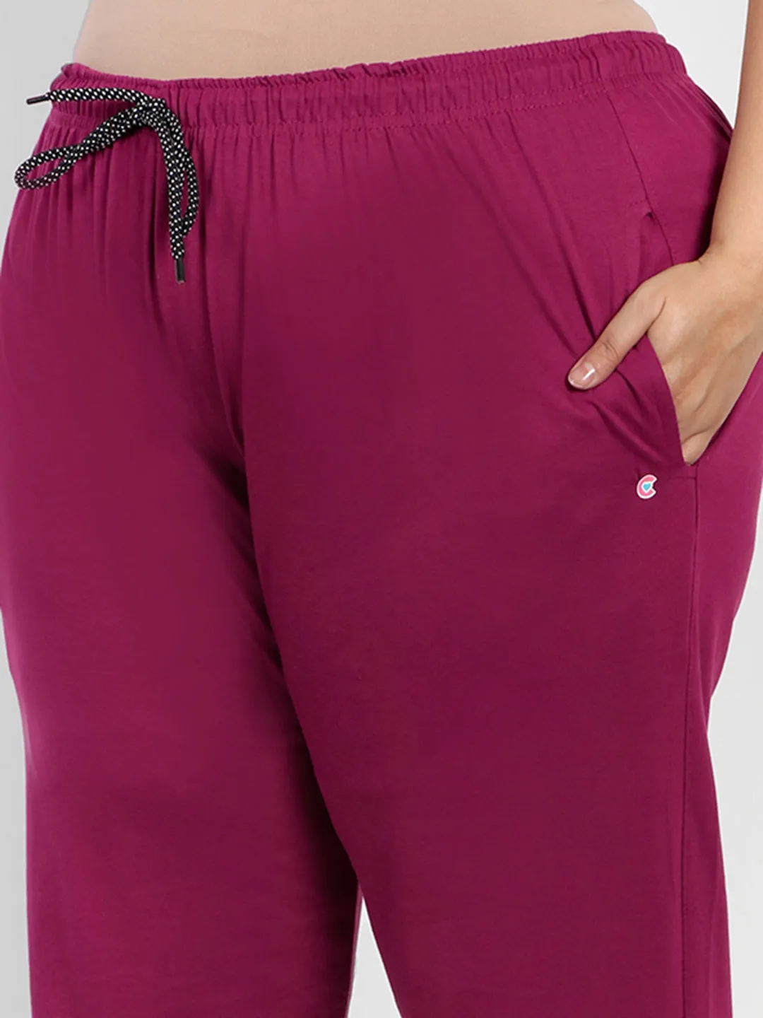 Cotton Track Pants For Women - Purple