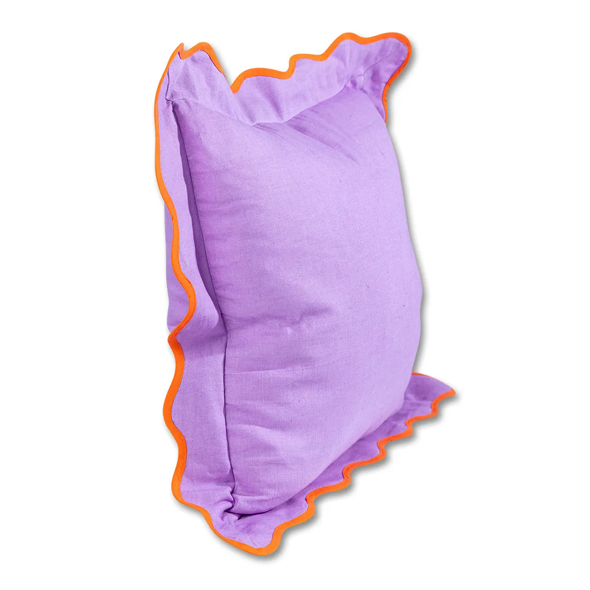 Darcy Linen Pillow - Lilac   Orange