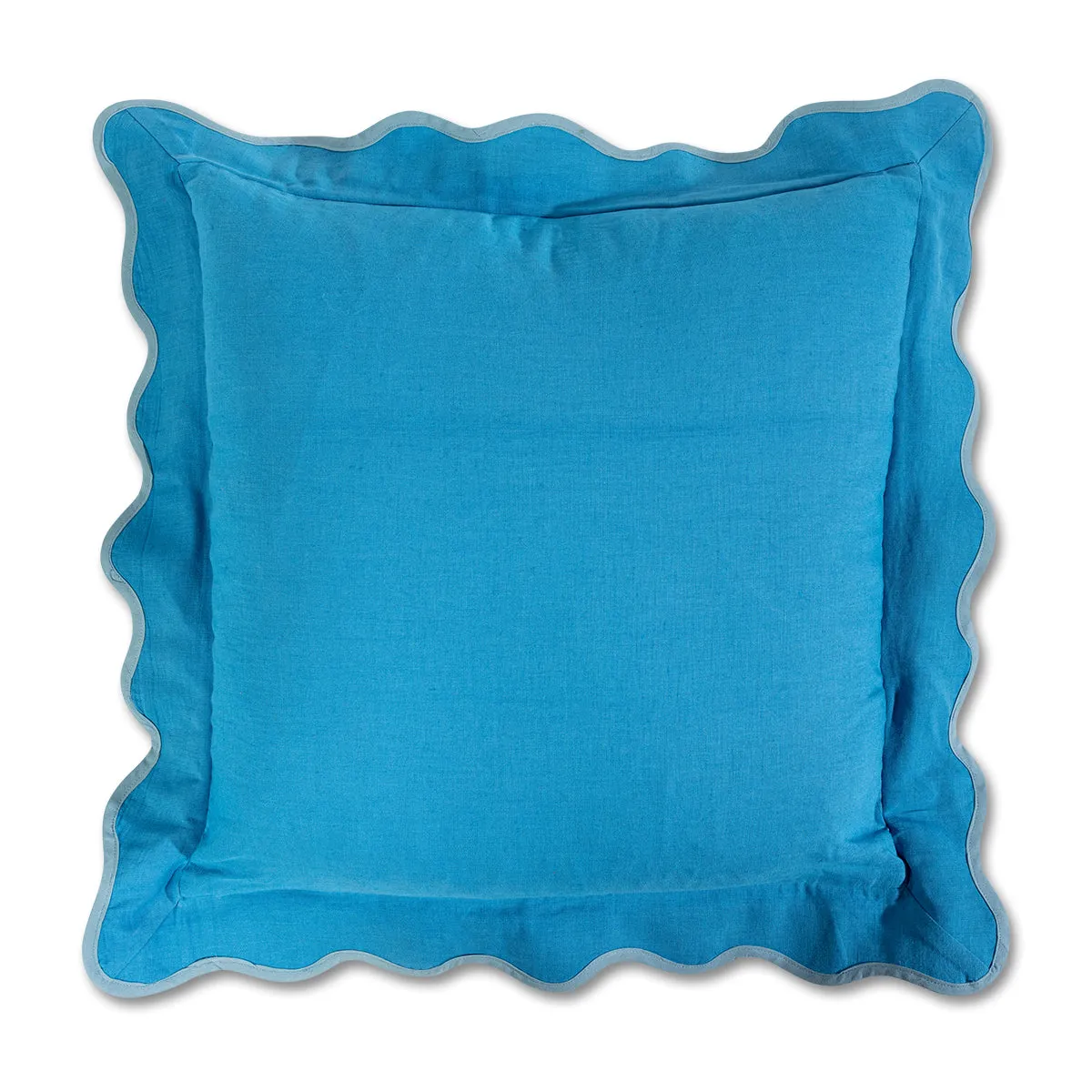 Darcy Linen Pillow - Peacock   Aqua