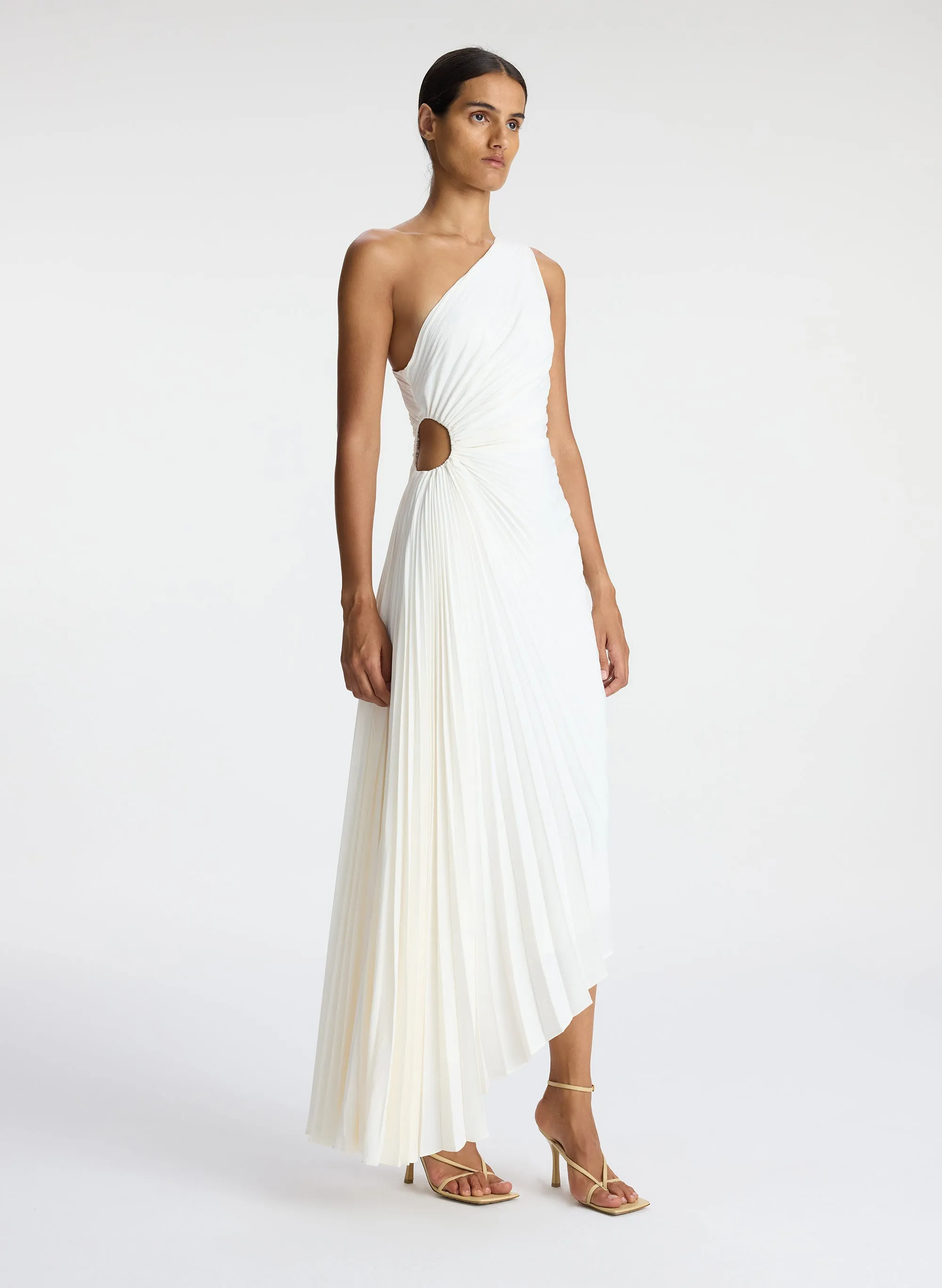 Delfina Matte Pleated Dress