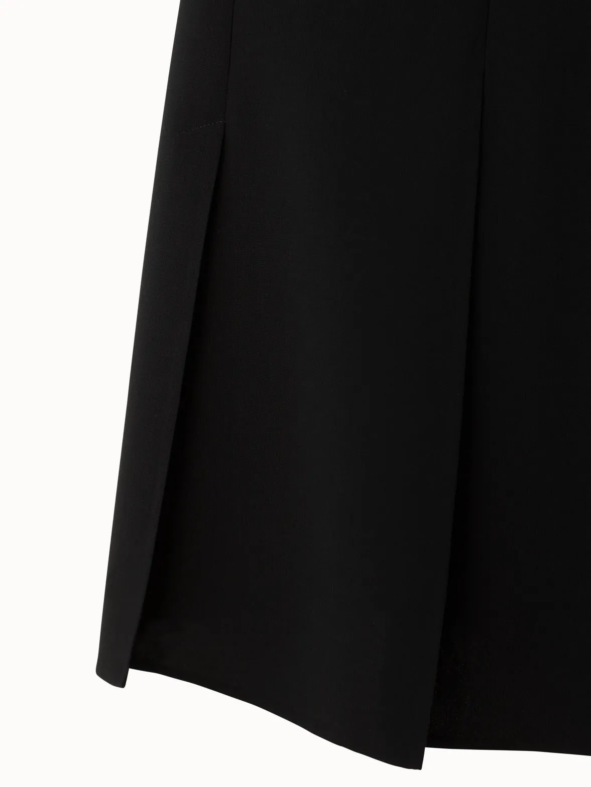 Double Face Wool Pleated Skirt