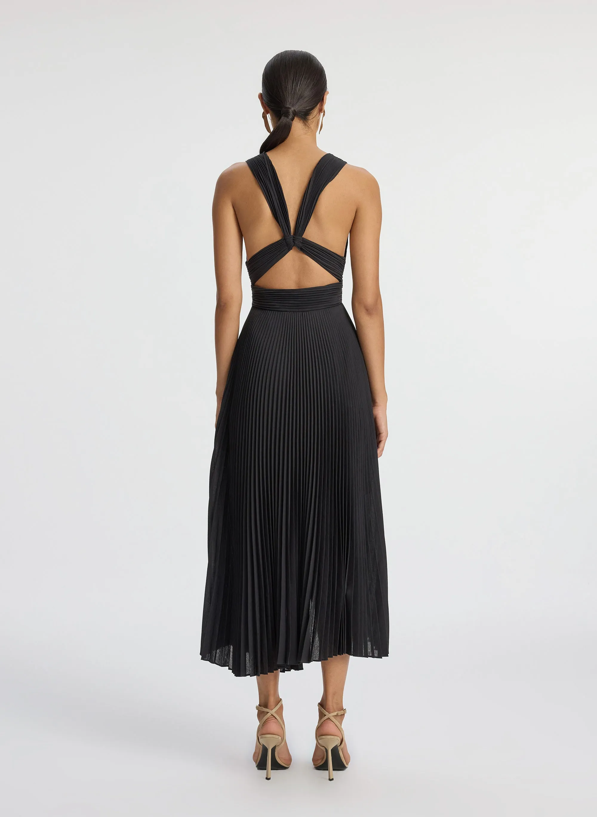 Everly Pleated Midi Dress