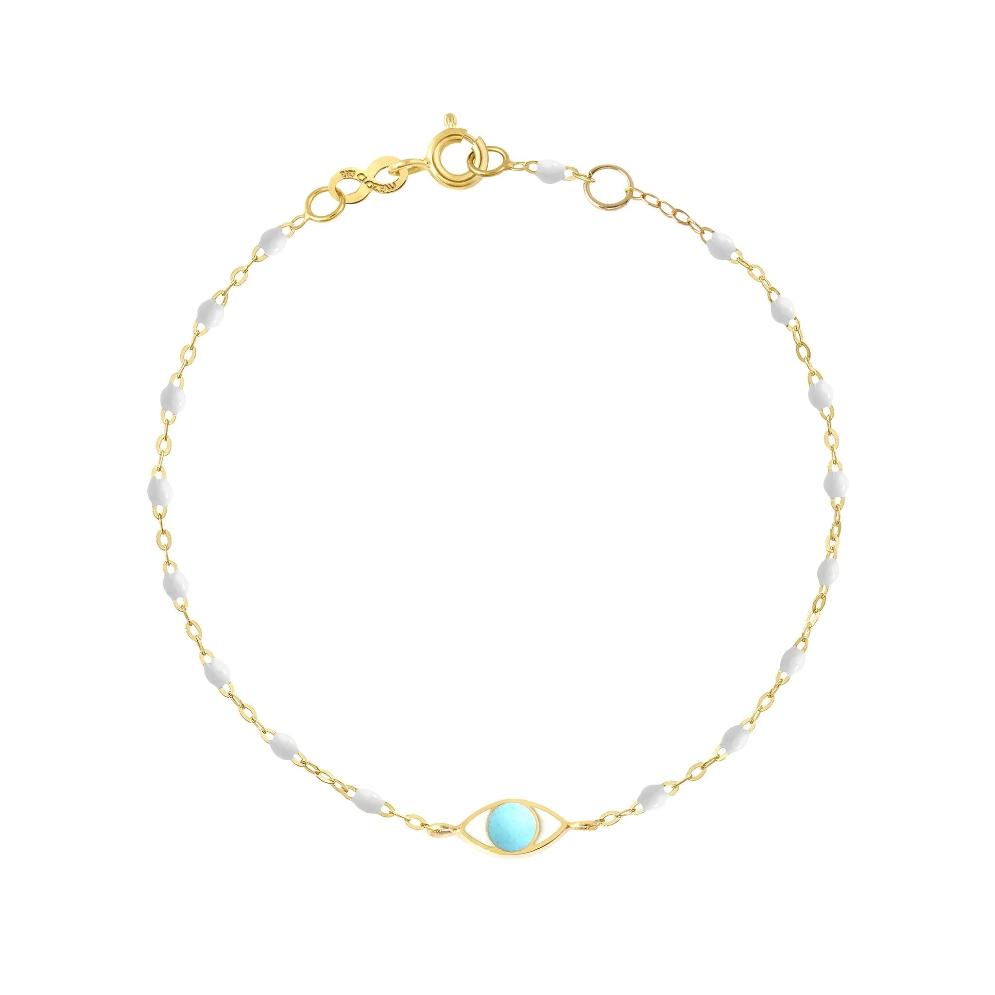 Eye Classic Gigi White bracelet, Yellow Gold, 6.7"