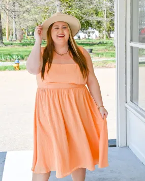 Field of Apricots Midi Dress PLUS