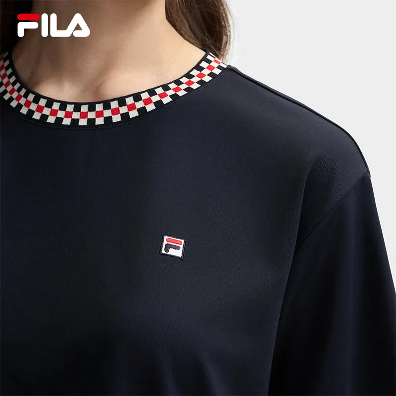 FILA CORE LIFESTYLE MH1 DNA-FRENCH CHIC Women Short Sleeve T-shirt (Navy)