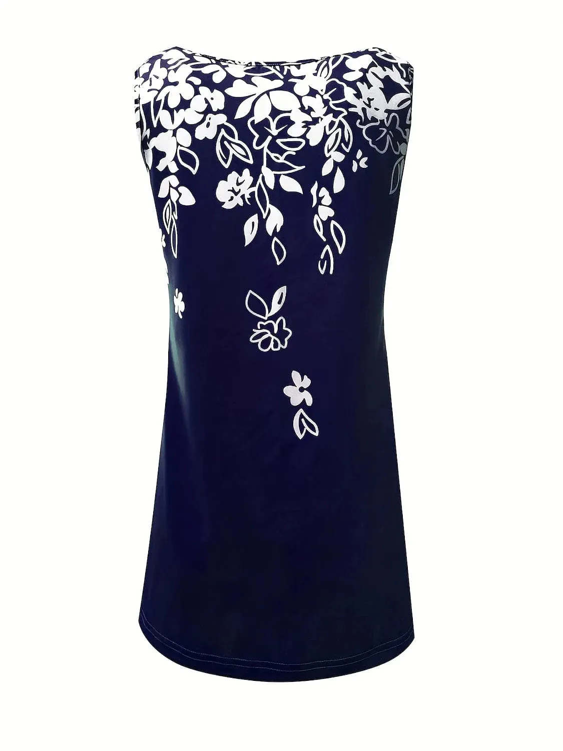 Floral Print Sleeveless V-Neck Women's Tank Top