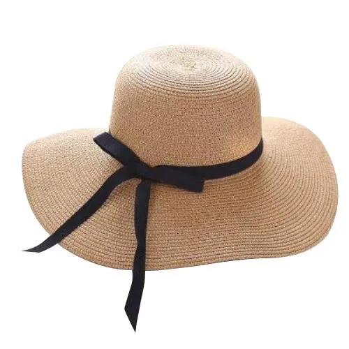 Foldable Floppy Wide Brim Straw Summer Hat