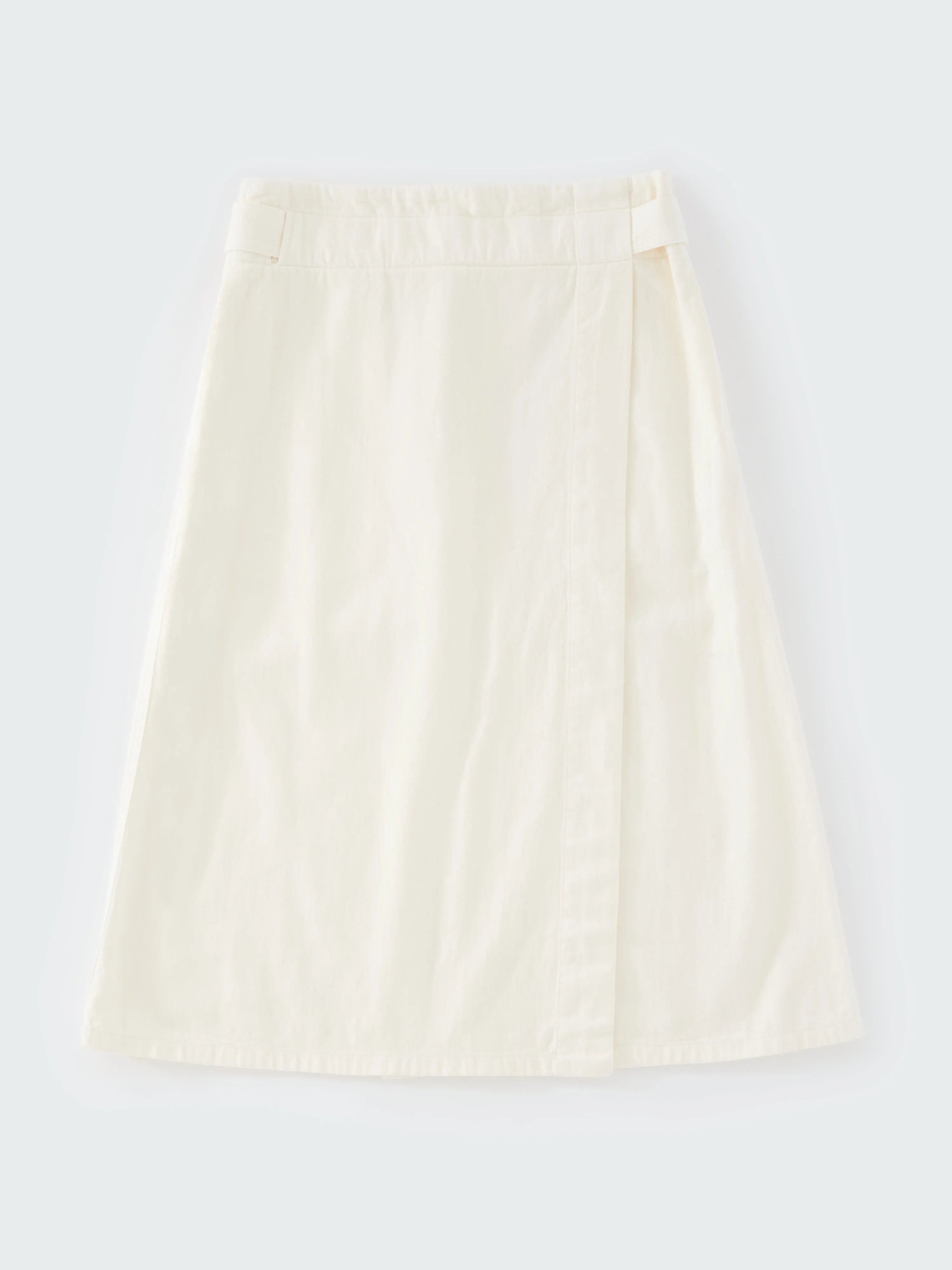 Foley Denim Skirt in Parchment