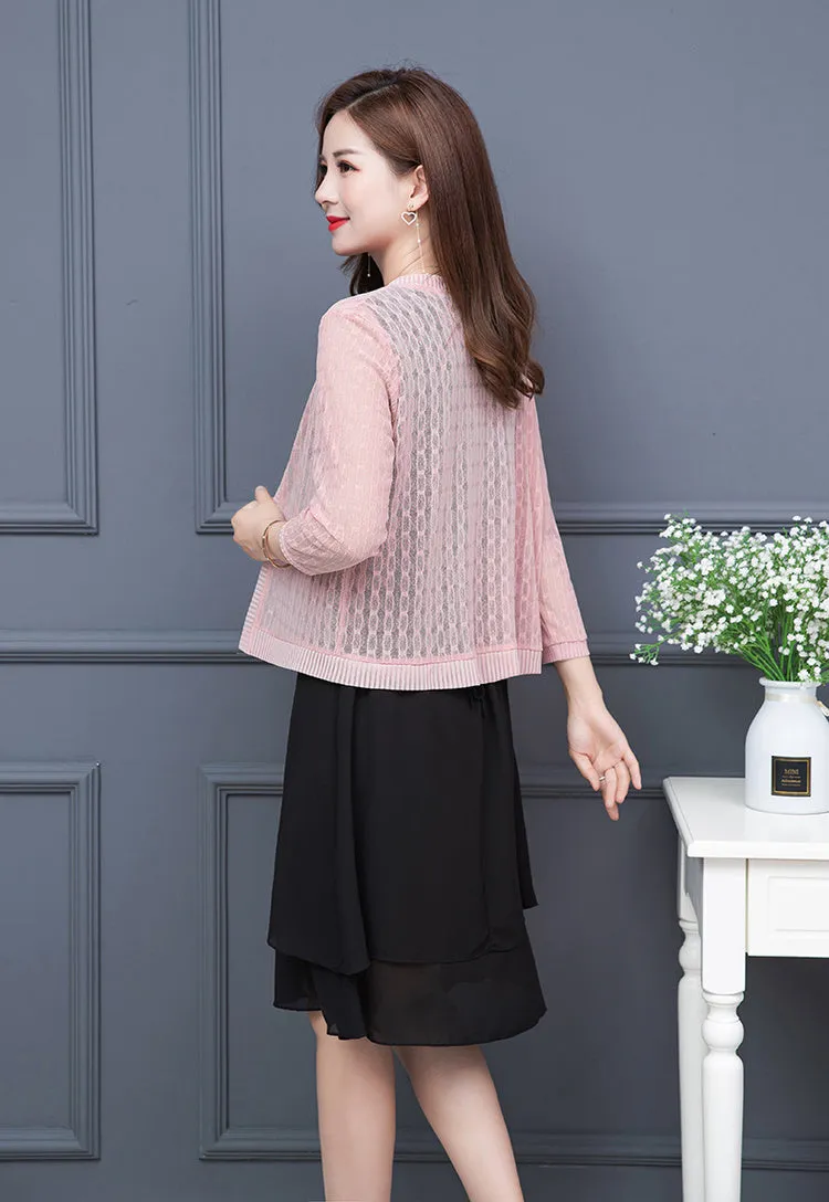 Full Sleeve Lace Top - Pink